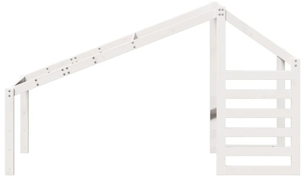 Telhado de cama infantil 198x97x113 cm pinho maciço branco