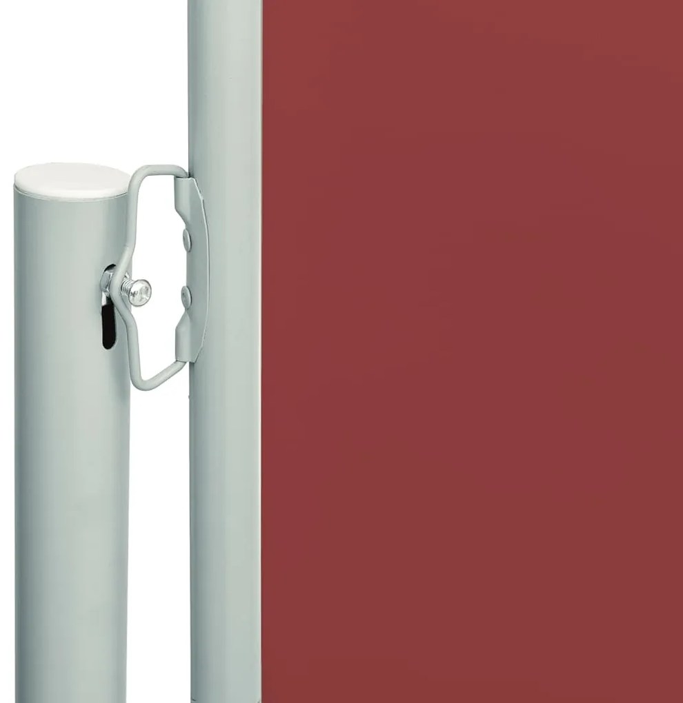 Toldo lateral retrátil para pátio 200x600 cm vermelho