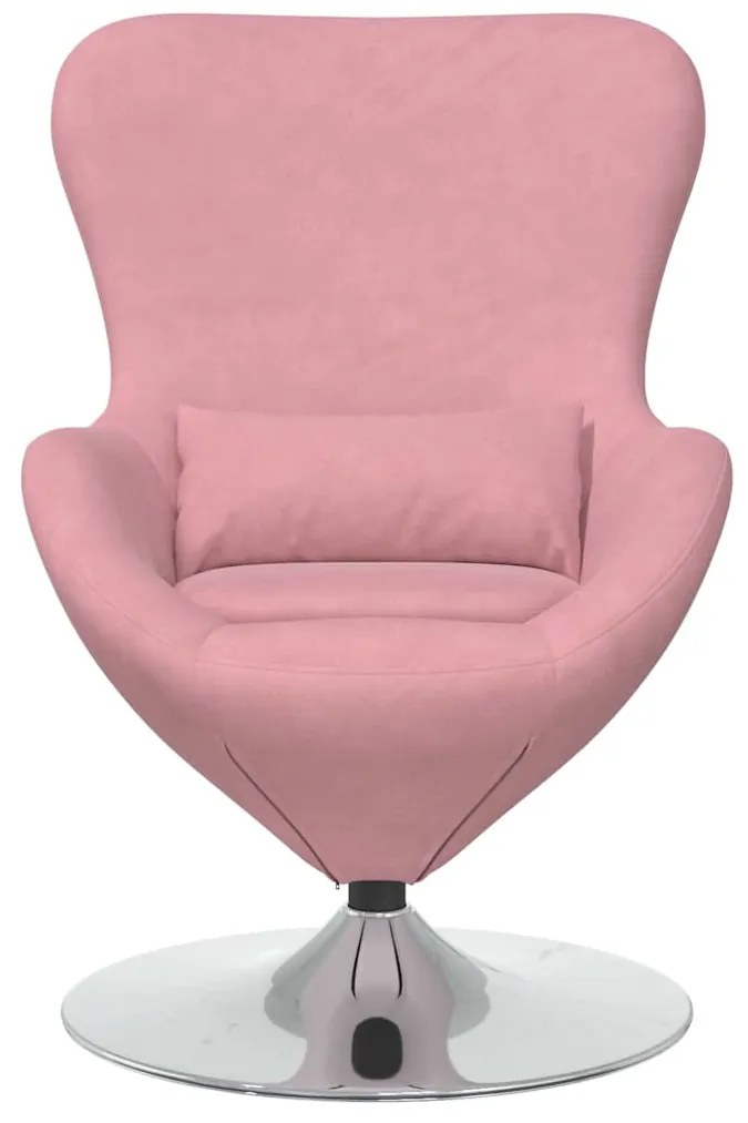 Cadeira de Ovo de Veludo Rosa da
