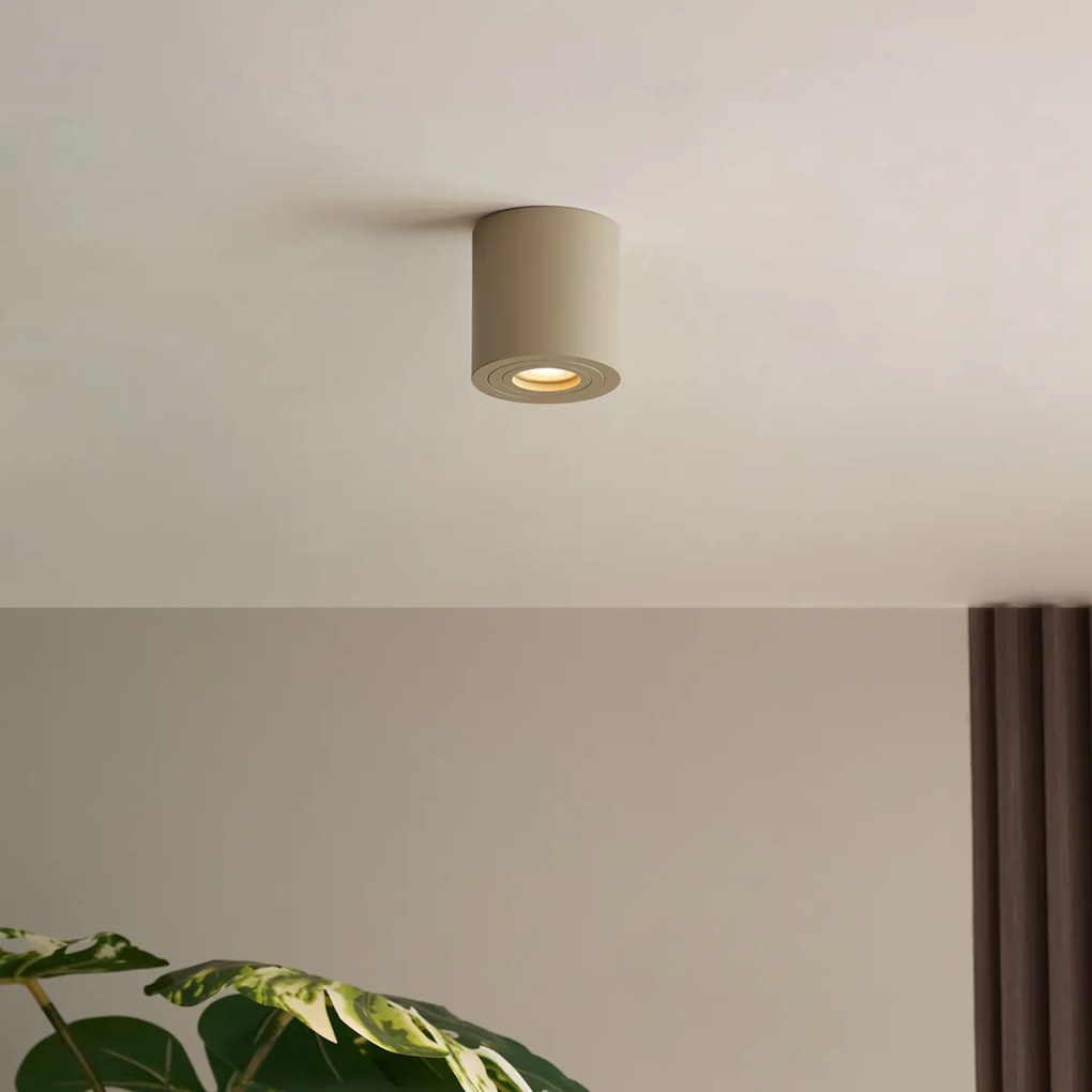 Foco de Teto Moderno Taupe GU10 50mm IP44 - Capa