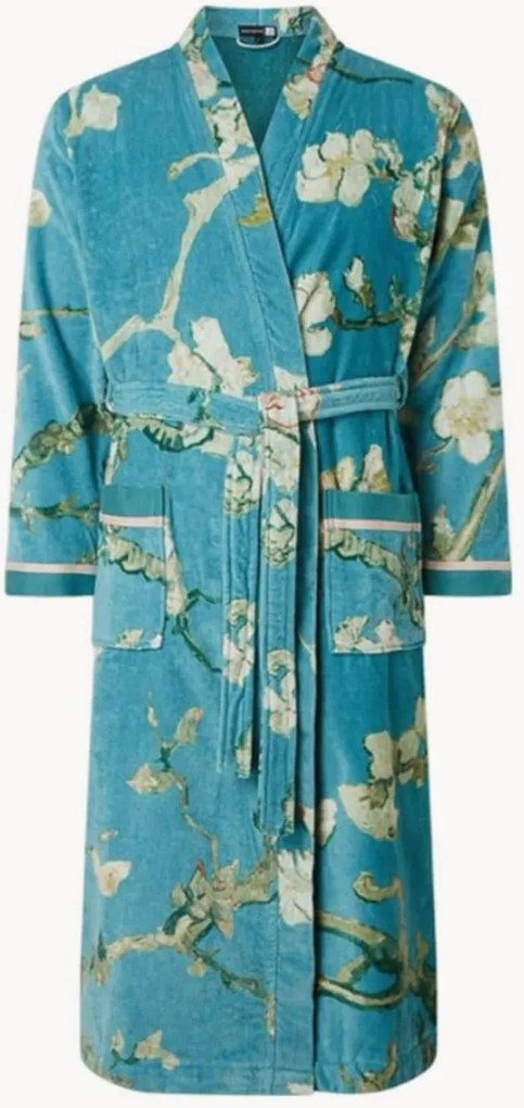 Roupão de banho para mulher de veludo de algodão com parte de trás em felpo Blossom