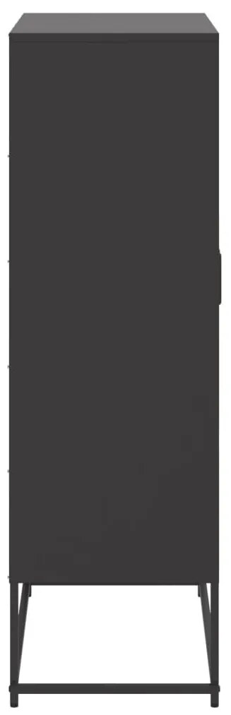 Aparador alto 68,5x38,5x123,5 cm aço preto