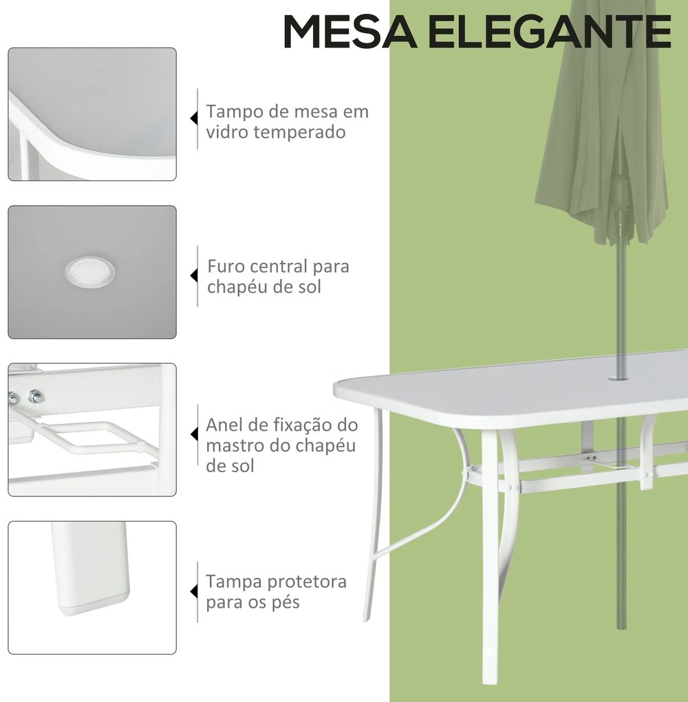 Conjunto de Refeição de Jardim – Modelo Bari – 6 Cadeiras, 1 Mesas – V
