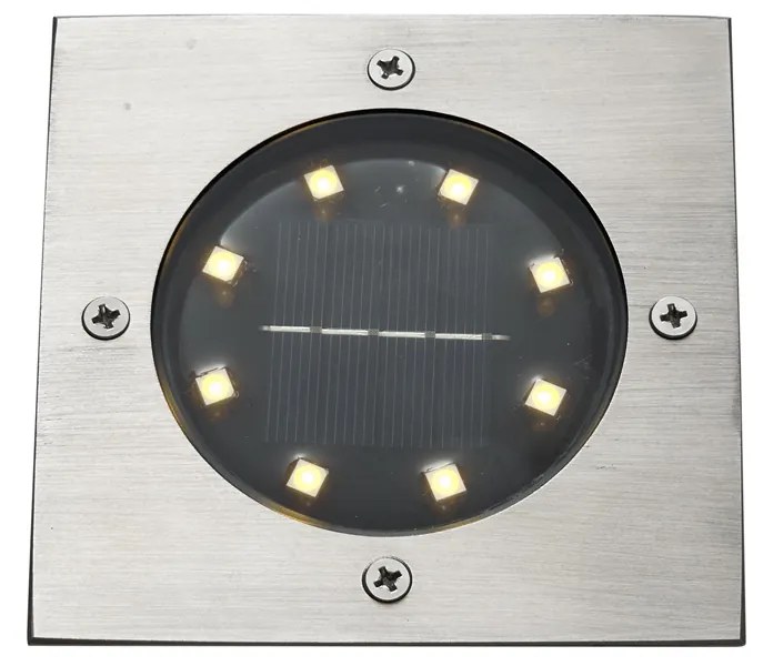 Conjunto de 6 projetores de chão quadrados em alumínio Incl. LED IP65 Solar - Terry Moderno
