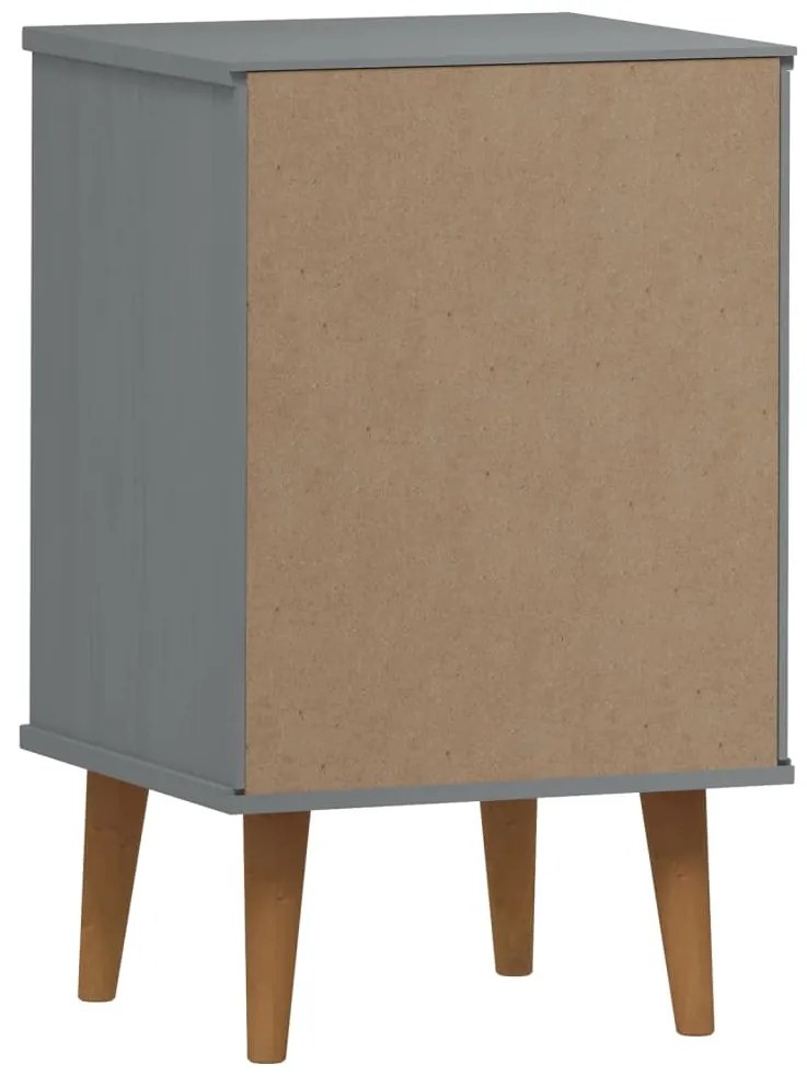 Mesa de cabeceira MOLDE 40x35x65 cm pinho maciço cinza