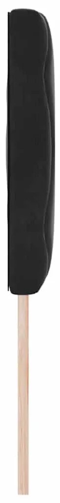 Cabeceira com design de losangos em preto, 144 cm, veludo