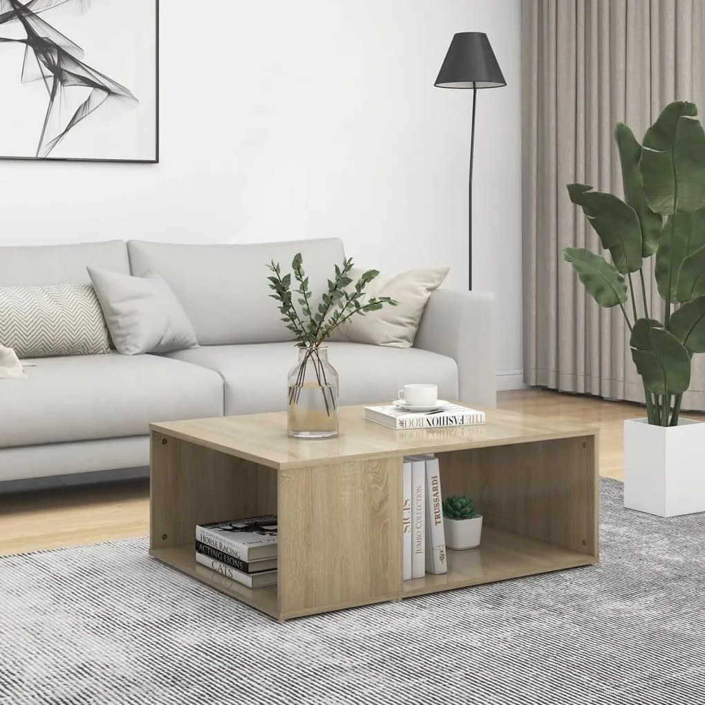Mesa de centro 90x67x33 cm derivados de madeira carvalho sonoma