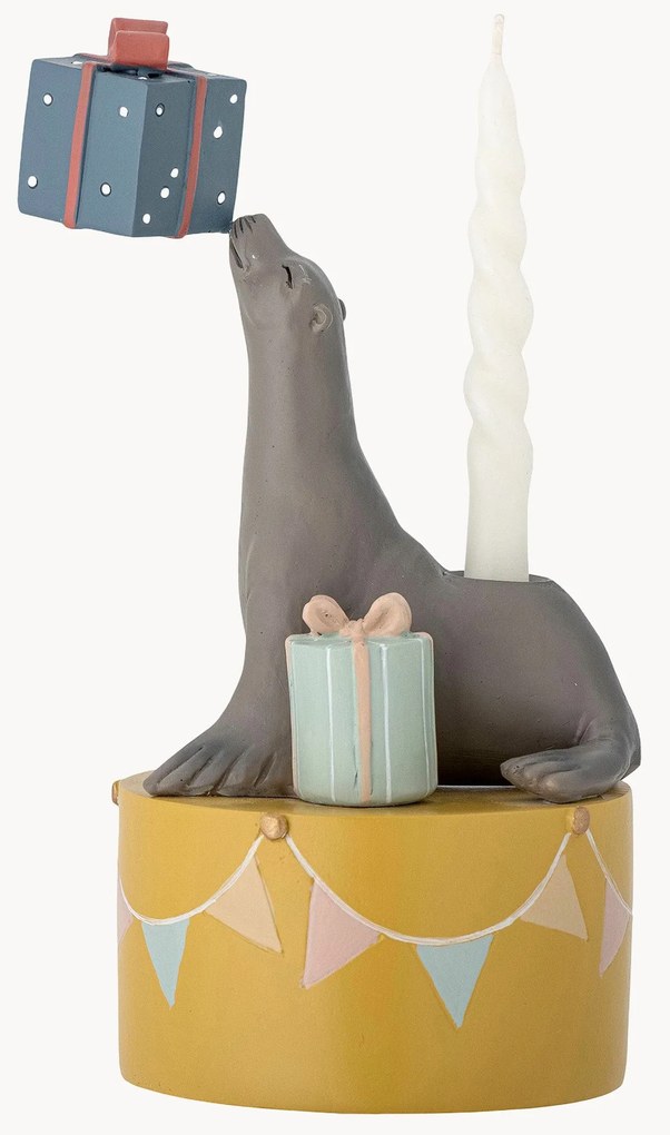 Castiçal em forma de leão-marinho Flor