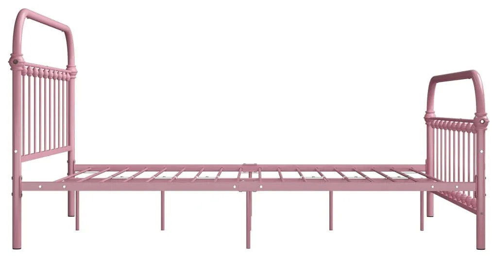 Estrutura de cama 120x200 cm metal rosa