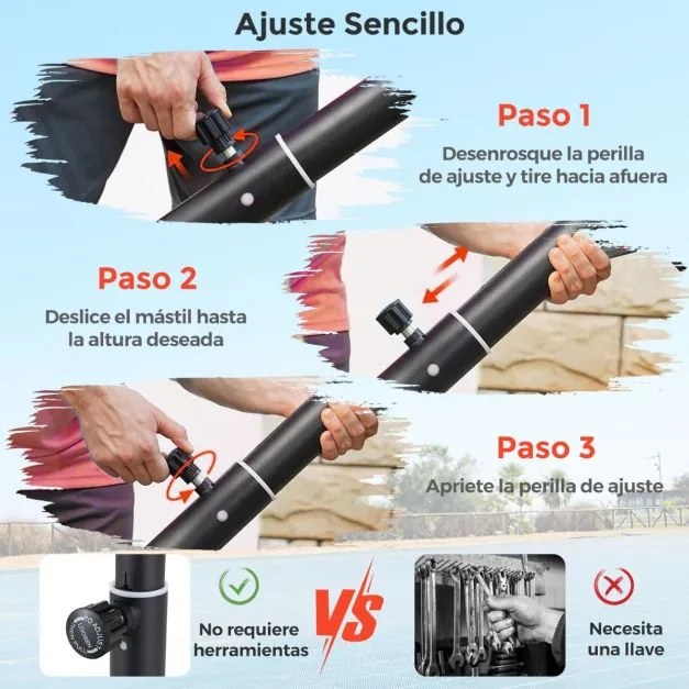 Cesto de basquetebol infantil portátil de 100-212 cm com tabela de PC inquebrável, base enchível e rodas Preto e branco