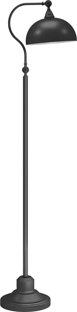 HOMCOM Candeeiro de Pé para Sala Rotativo a 180° Candeeiro de Arco com Abajur Ajustável Interruptor No Pé 42x25,5x152cm Preto | Aosom Portugal