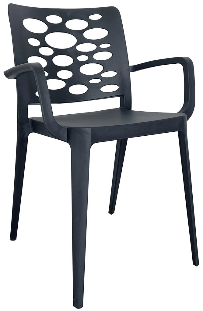 Cadeira Venus Antracite MR c/braços - Pack com 40 cadeiras