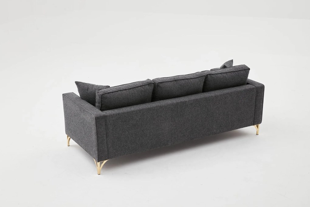 ****  
Sofá de 3 Lugares Berlin – Antracite – 220x83x91 cm

**
