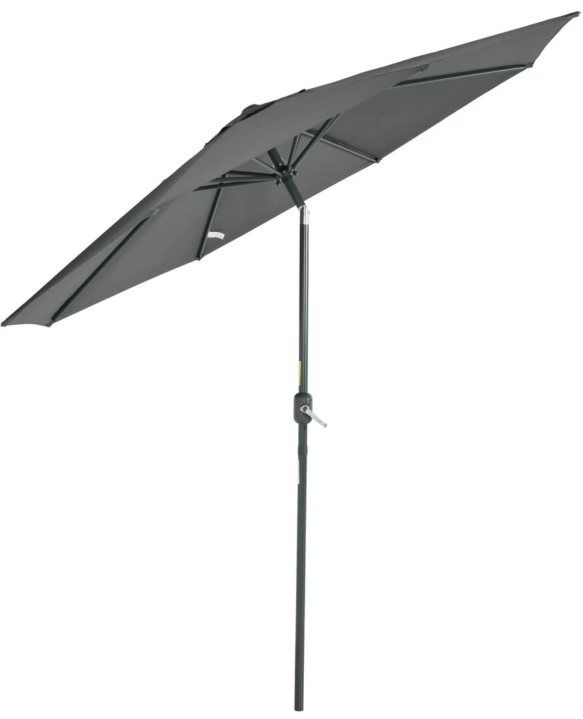 Chapéu de Sol Ø264x253cm com Proteção UV+50 Chapéu de Sol de Alumínio