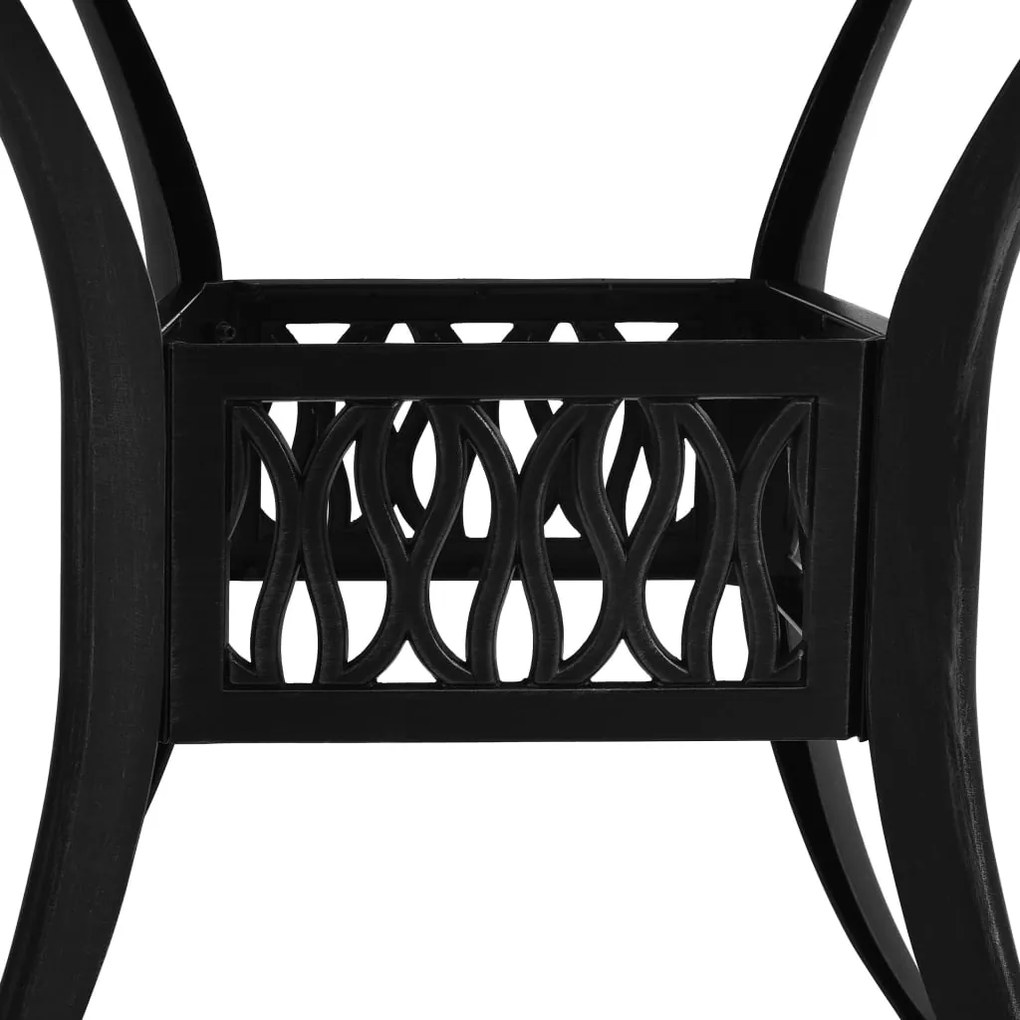 5 pcs conjunto de bistrô alumínio fundido preto
