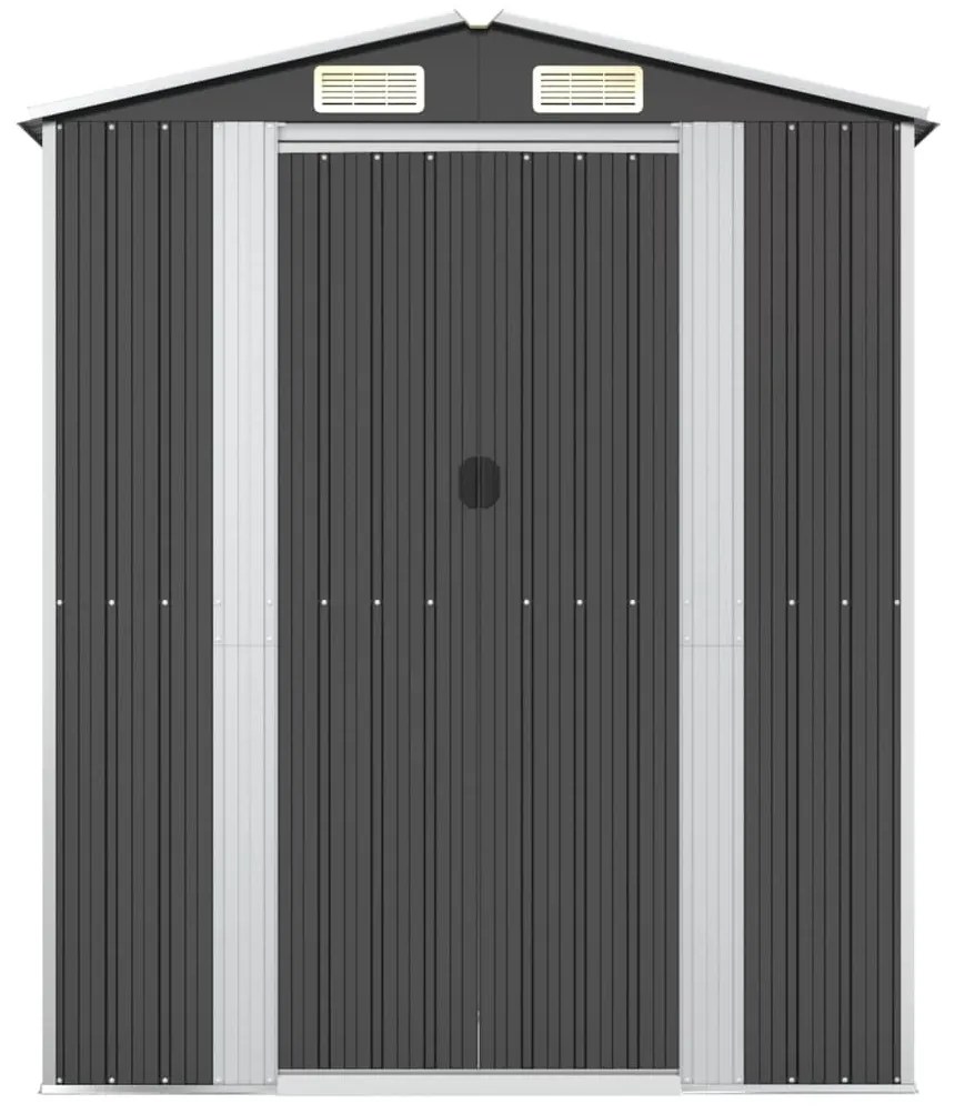 Abrigo de jardim 192x108x223 cm aço galvanizado antracite