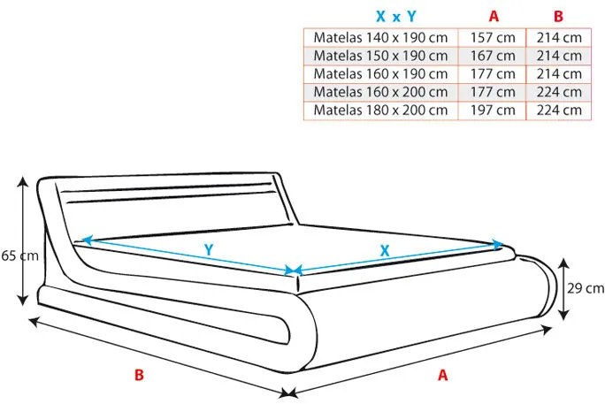 Cama Hidráulica com Arrumação "Patricia" - 160x200 cm - Branco - Polip