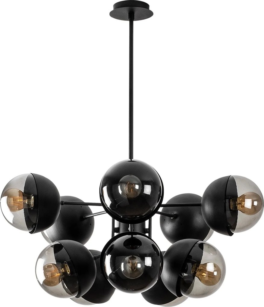 Candeeiro de Teto Karsor – Preto – 68 x 68 cm