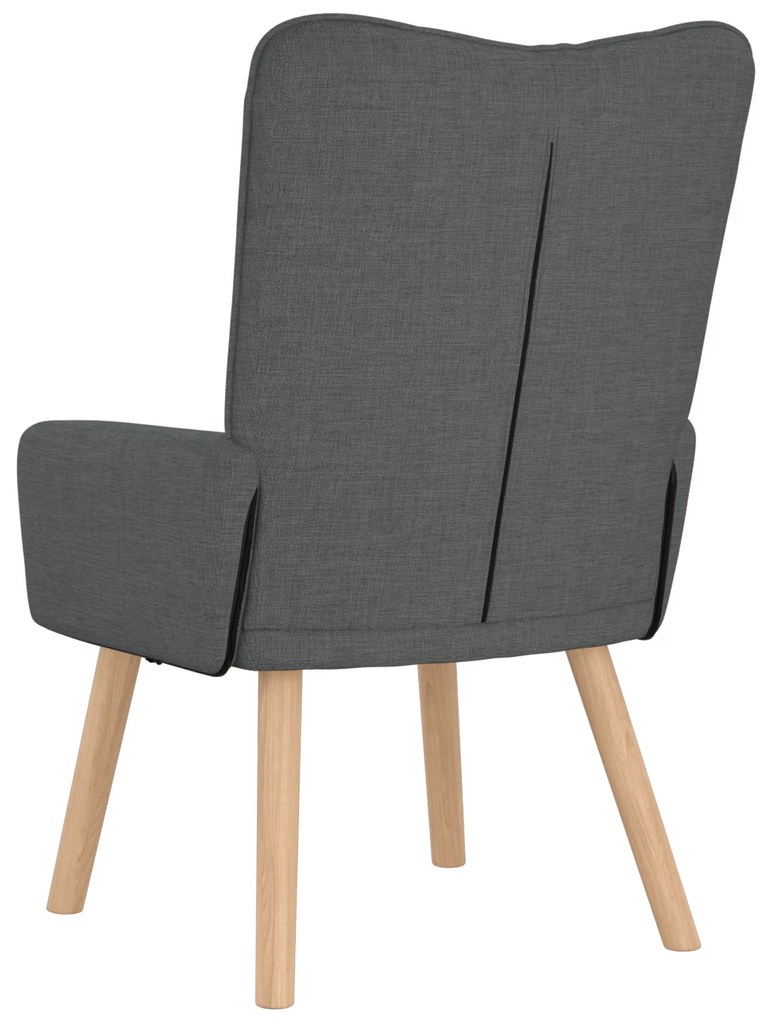 Cadeira Relaxante vidaXL Cinza Escuro em Tecido
