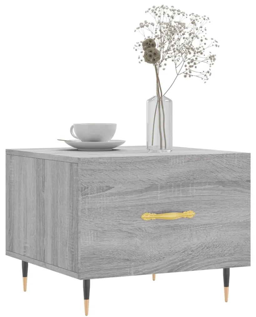 Mesa de centro 50x50x40 cm derivados madeira sonoma cinza
