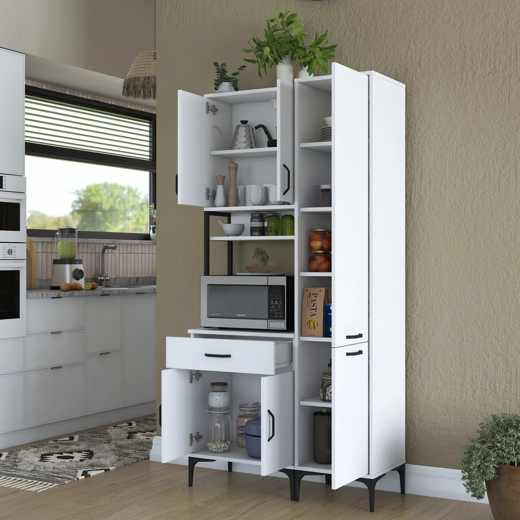 Armário Multiusos JE121 – Branco – 100x198,6x40 cm