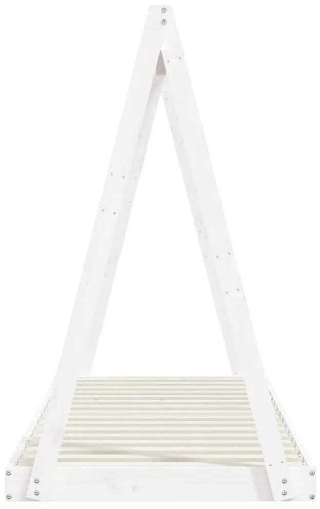 Estrutura de cama infantil 80x200 cm pinho maciço branco