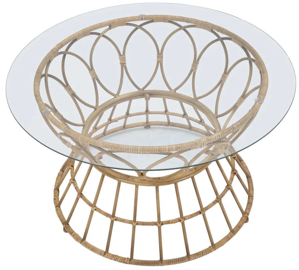 MESA DE CENTRO PANAMA Ø 75X44,5 CM CASTANHO
