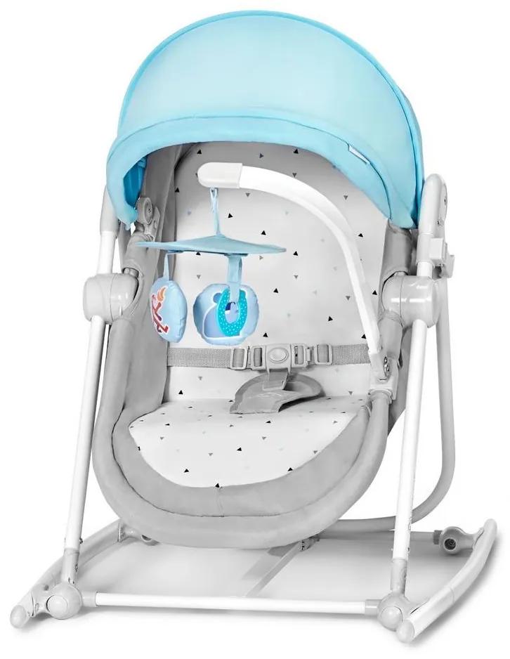 KINDERKRAFT - Espreguiçadeira para bebé 5 em 1 UNIMO azul/cinzenta