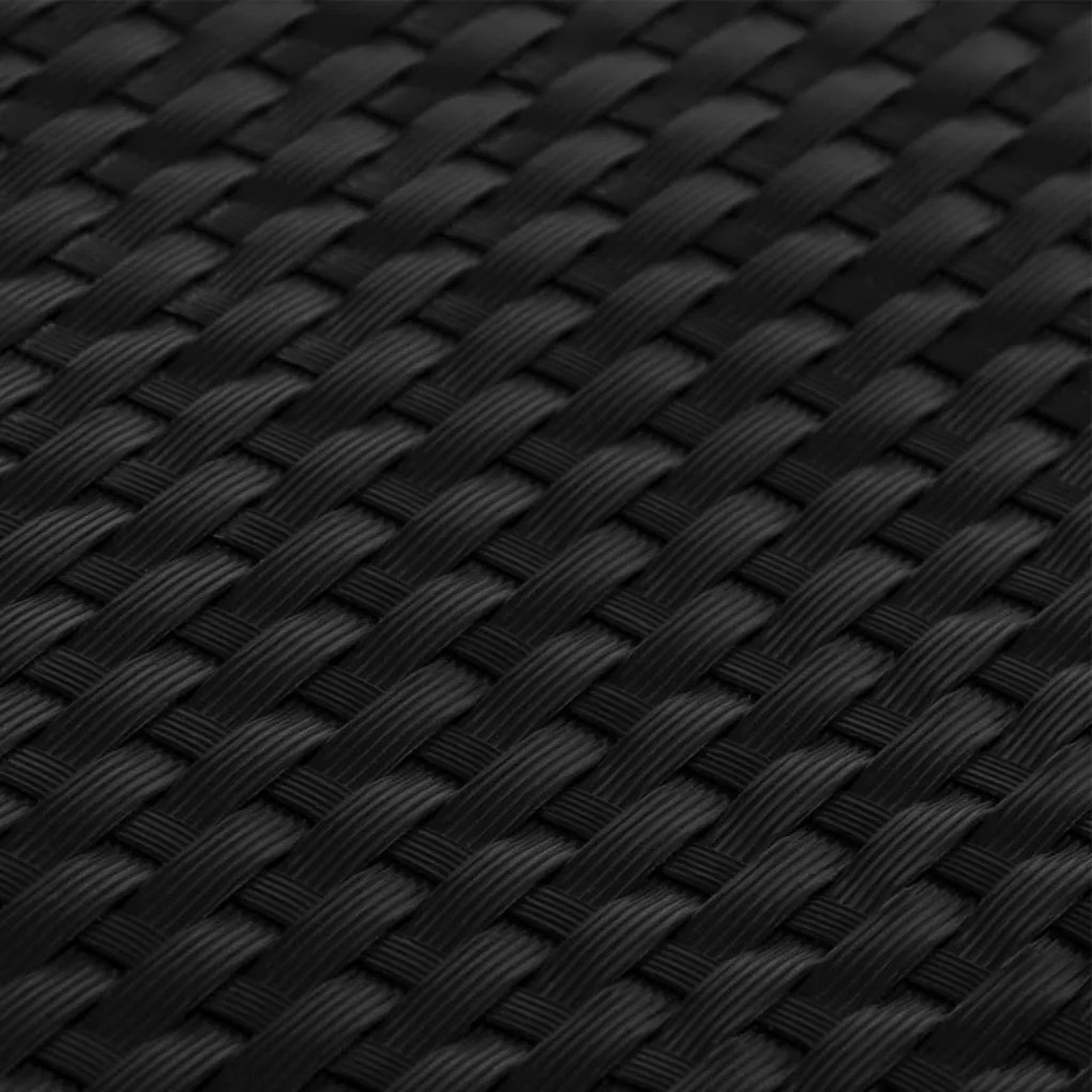 Telas de varanda 10 pcs 255x19 cm vime PE preto