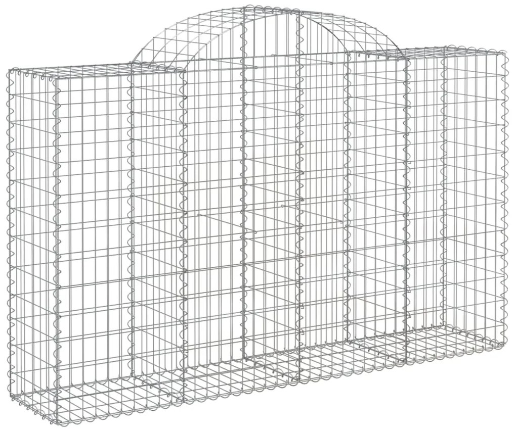 Cestos gabião arqueados 3pcs 200x50x120/140cm ferro galvanizado