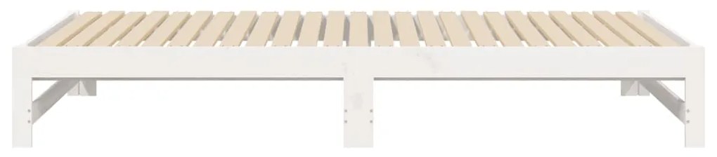 Sofá-cama de puxar 2x(90x200) cm pinho maciço branco