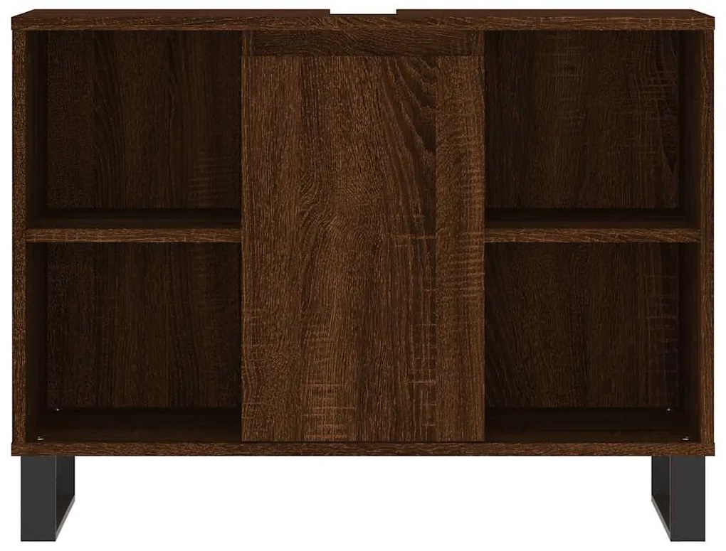 Armário casa banho 80x33x60 cm deriv.madeira carvalho castanho