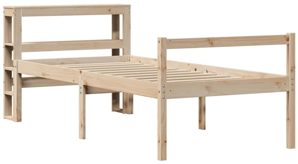 Cama para idosos com cabeceira 90x200 cm pinho maciço