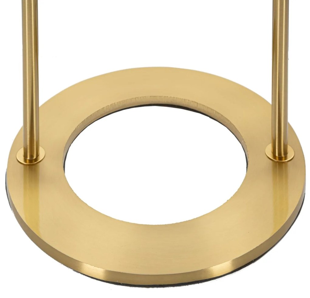 Candeeiro de Mesa "Glamy Arc B" — Ø 21x50 cm — Ferro Dourado e Esfera