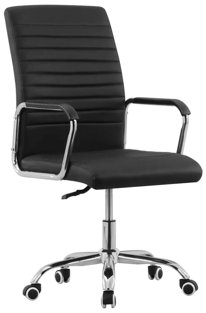 20474 vidaXL Cadeira de escritório giratória tecido preto