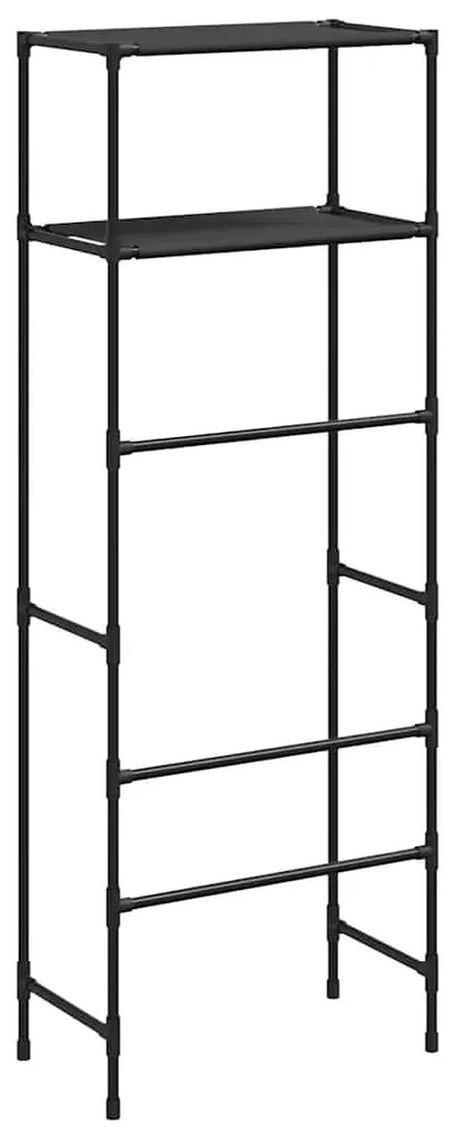 Estante arrumação p/ sanita 2 níveis 53,5x28x143 cm ferro preto