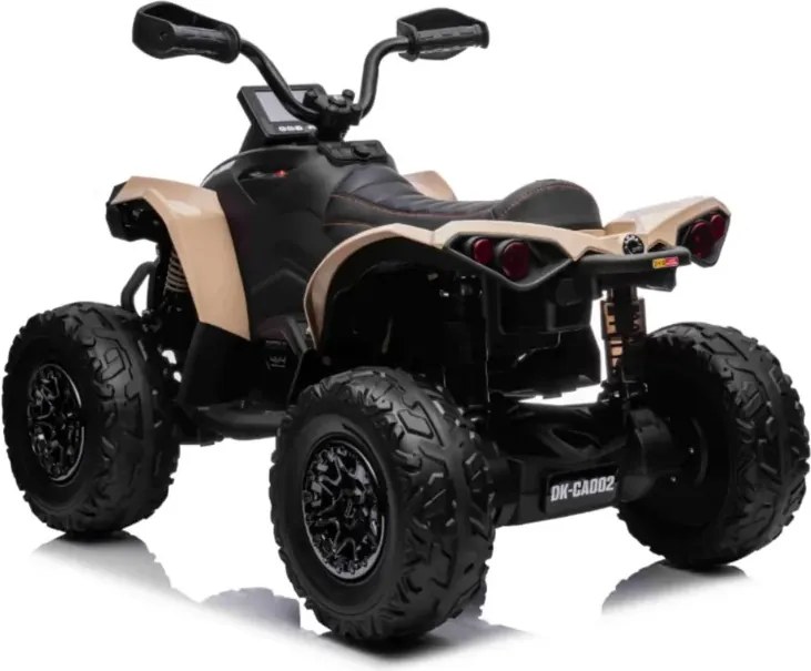 Moto 4 elétrica para crianças 1 a 5 anos 12V 4x4 Can-AM Maverick 12V com comando 2.4G Caqui