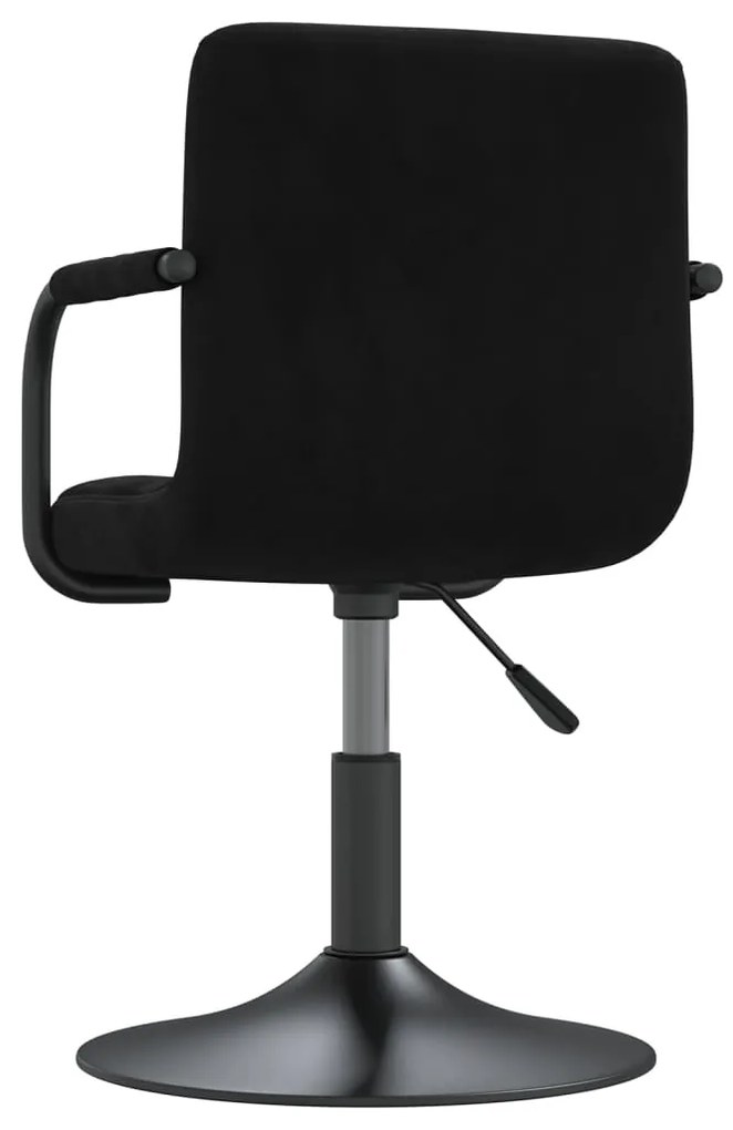 Cadeiras de jantar giratórias 2 pcs veludo preto