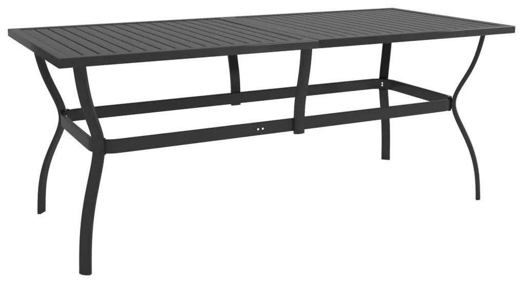 312170 vidaXL Mesa de jardim 190x80x72 cm aço antracite