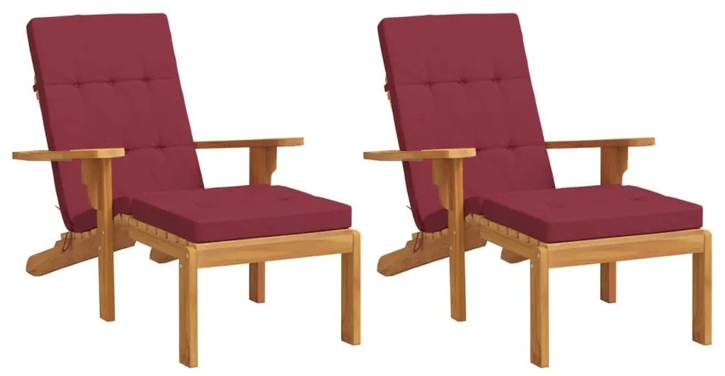 Almofadões p/ cadeira terraço 2pcs tecido oxford vermelho tinto