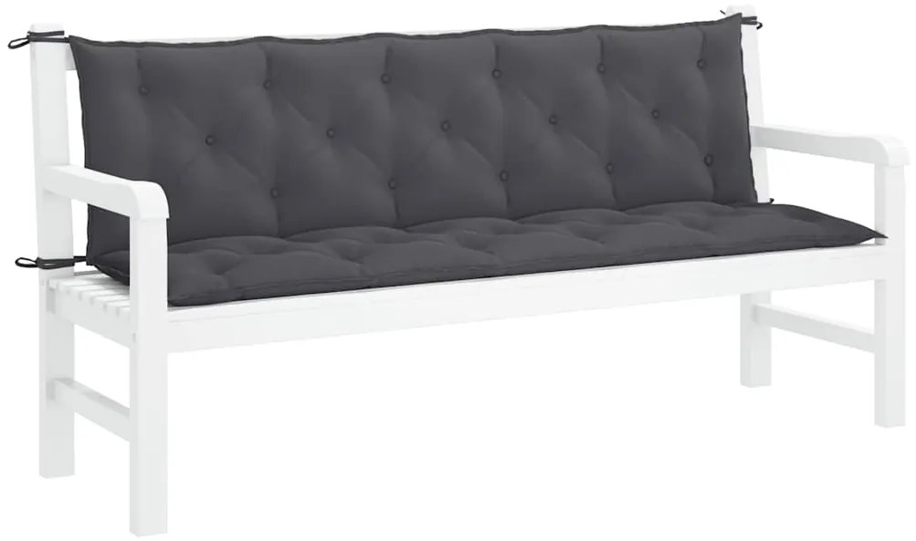 Almofadão banco jardim 180x(50+50)x7cm tecido oxford antracite