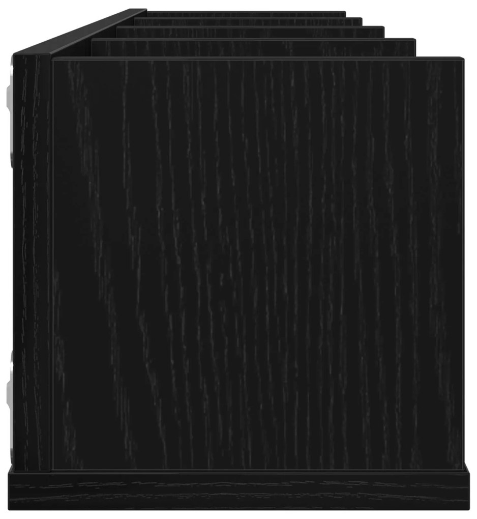 Estante de CD vidaXL Carvalho Preto 100x18x18 cm Madeira de Engenharia