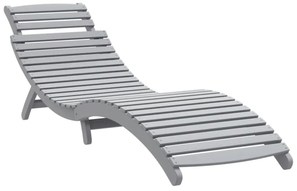 Espreguiçadeiras 2 pcs 184x55x64 cm acácia maciça cinza