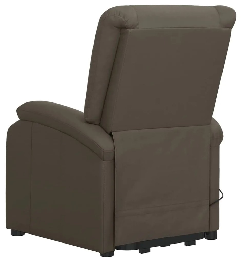 Poltrona elevatória couro artificial cinzento