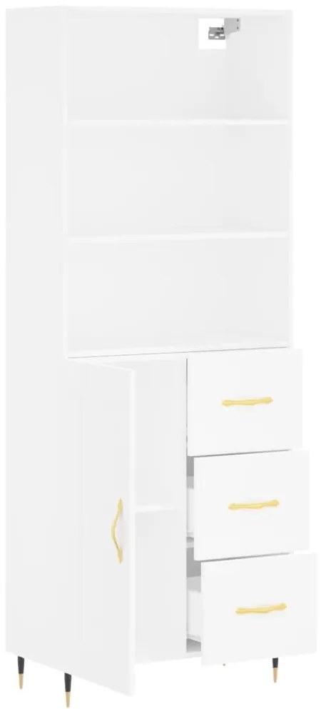 Armário alto 69,5x34x180 cm derivados de madeira branco