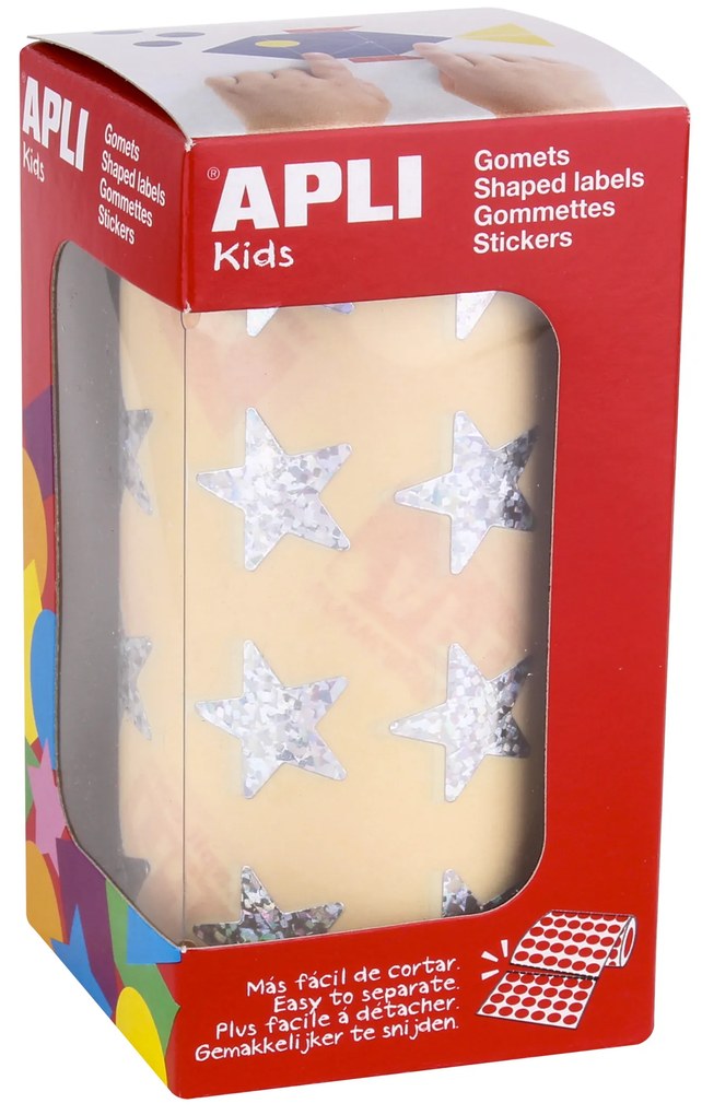 Rolo Autocolantes Estrela Holografico 19,5MM