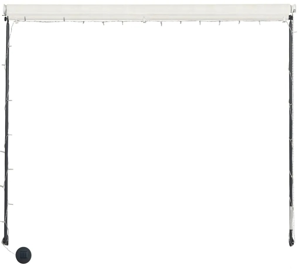 Toldo retrátil com LED 300x150 cm creme