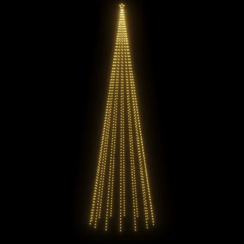 Árvore de Natal com espigão 1134 luzes LED 800 cm branco quente