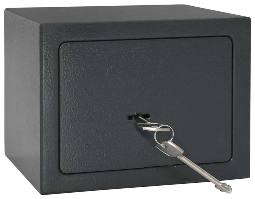 Caixa Segura com Chave Cinza Escuro 17x23x17 cm Aço