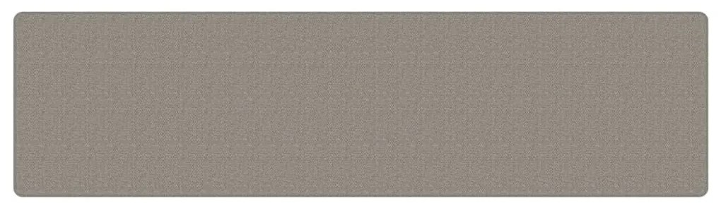 Tapete/passadeira 80x300 cm aspeto sisal prateado